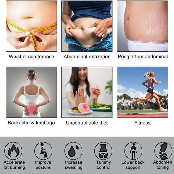 Super Short Torso Waist Trainers Cincher Corset Tummy Shaper Slimming Latex Gird - Picture 8 of 9